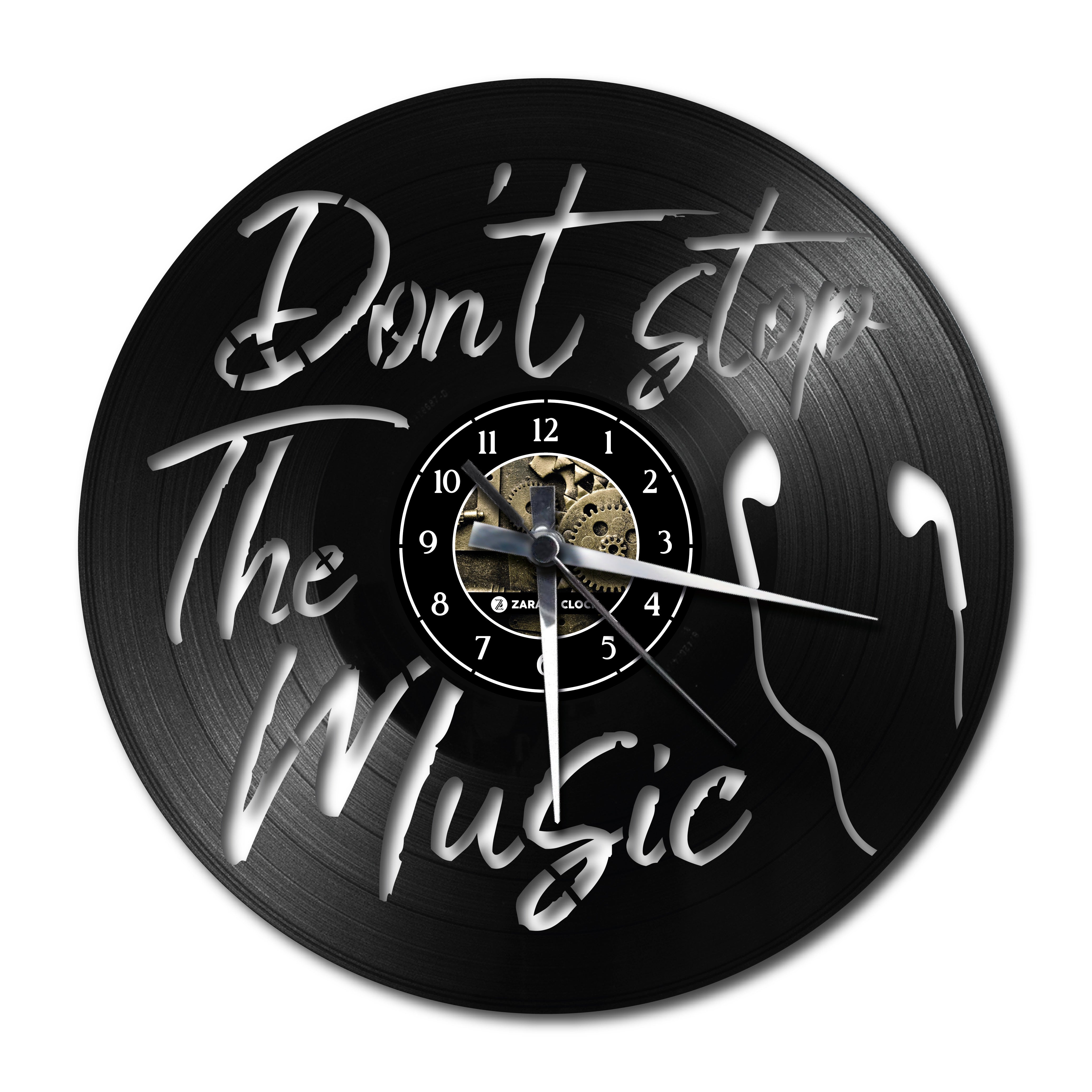 DON'T STOP THE MUSIC ✦ orologio in vinile