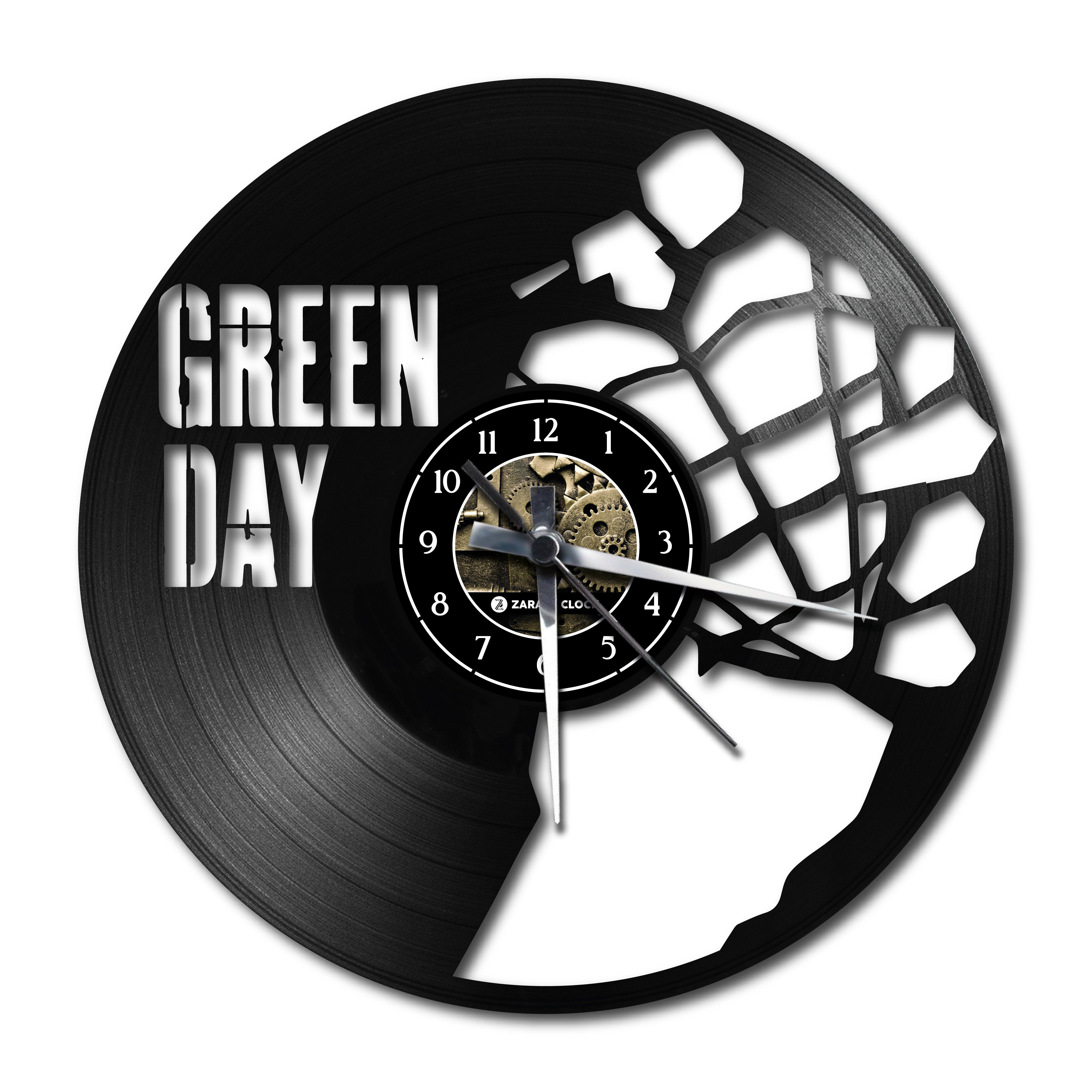 GREEN DAY vinyl record clock