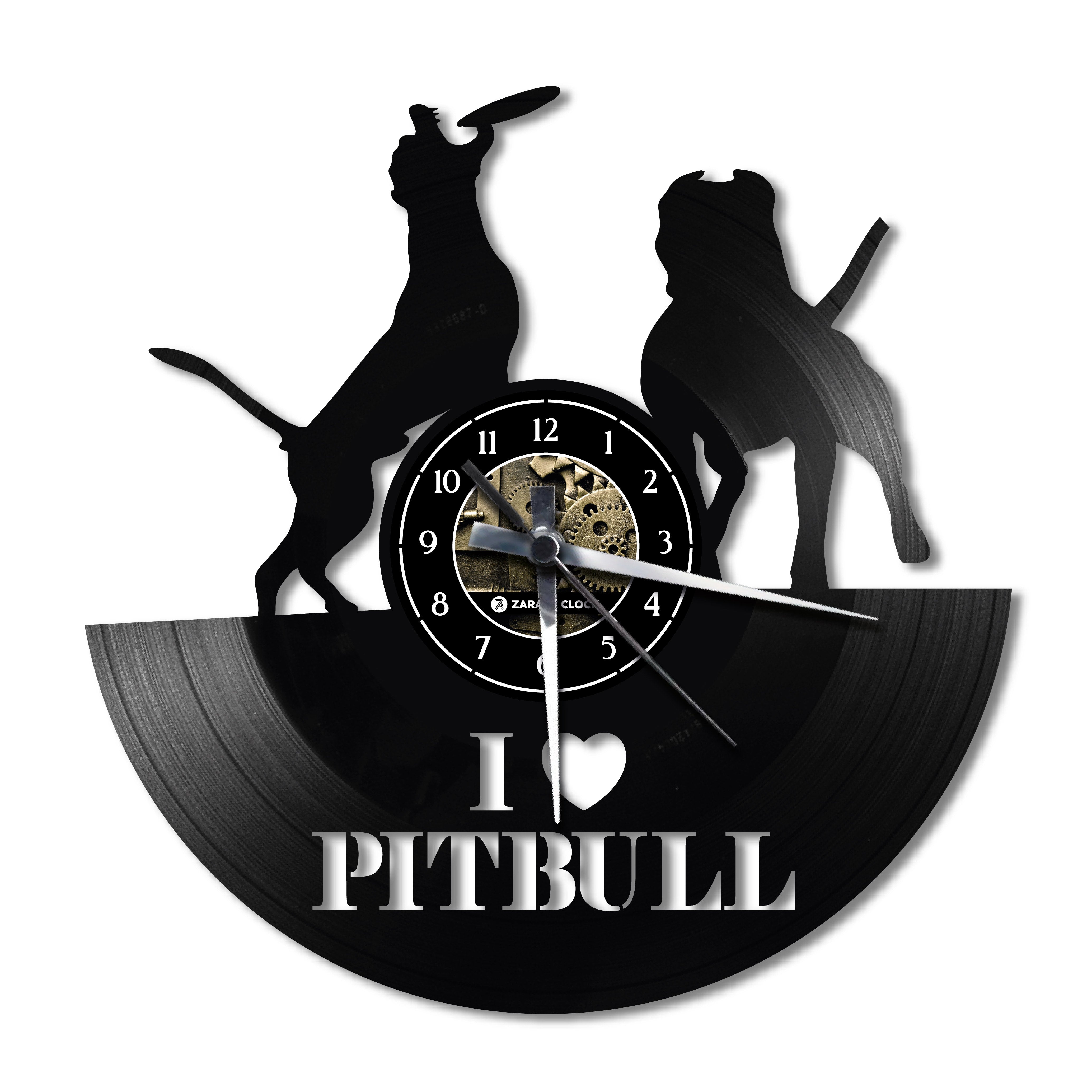 I LOVE PITBULL ✦ orologio in vinile