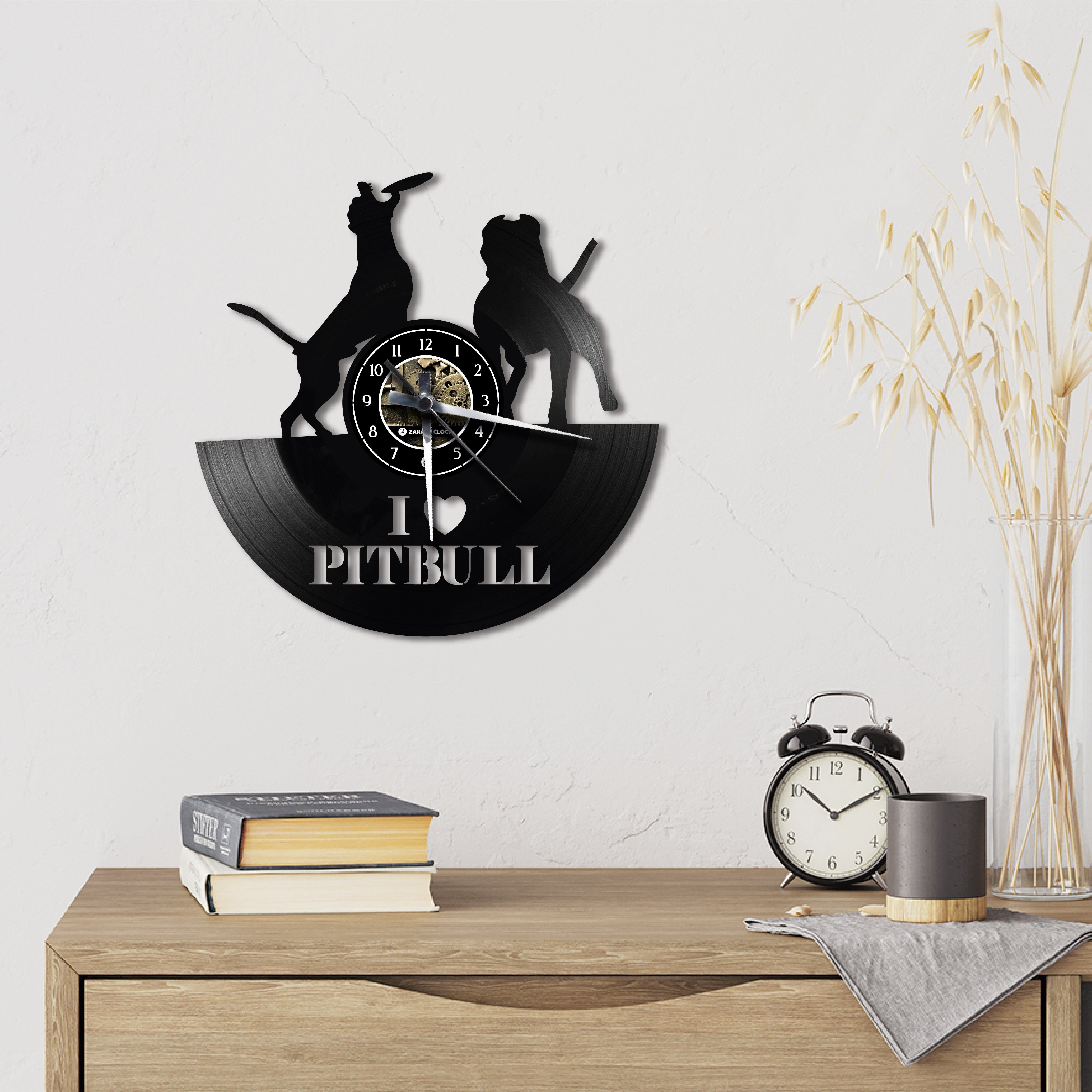 I LOVE PITBULL ✦ orologio in vinile