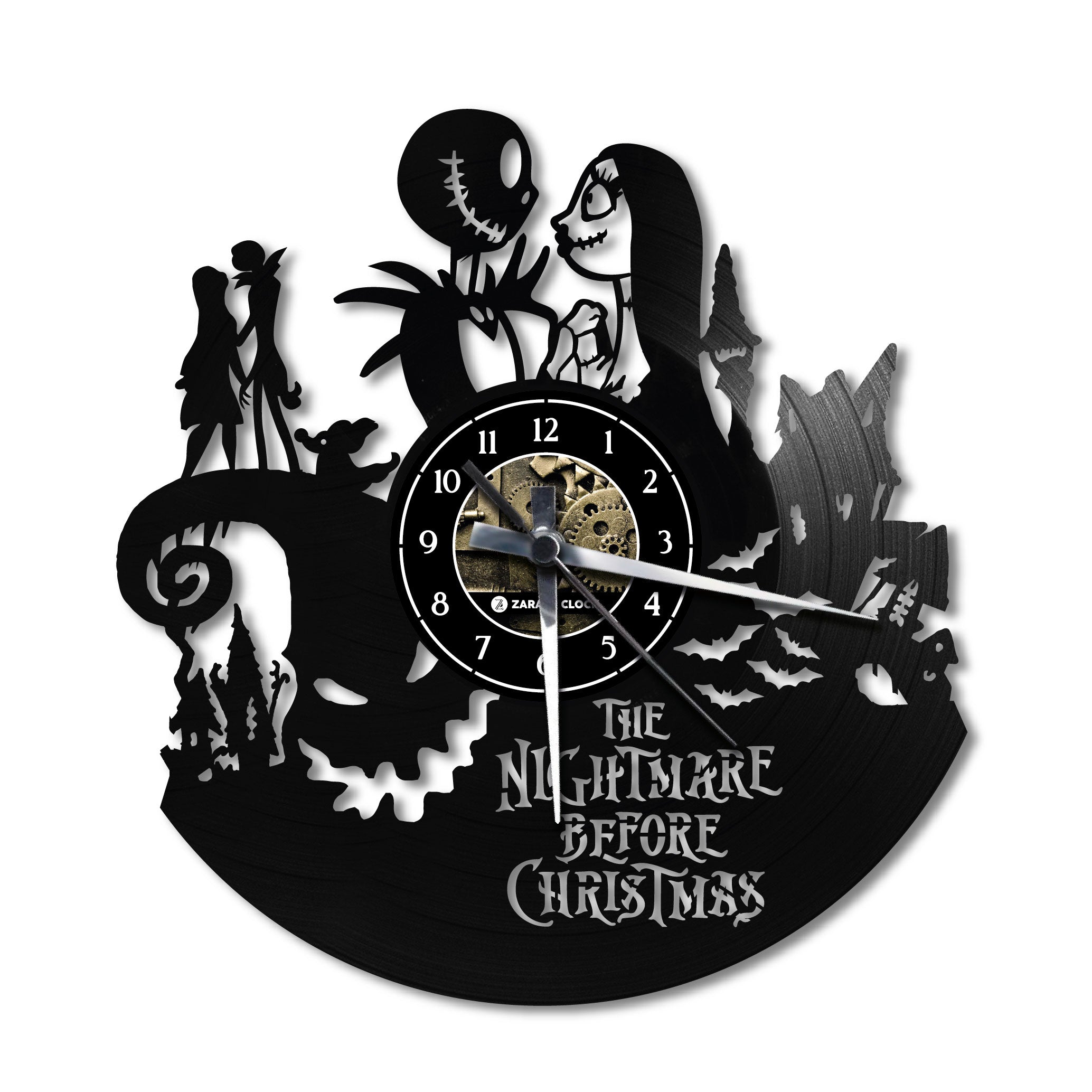 NIGHTMARE BEFORE CHRISTMAS HALLOWEEN ✦ orologio in vinile