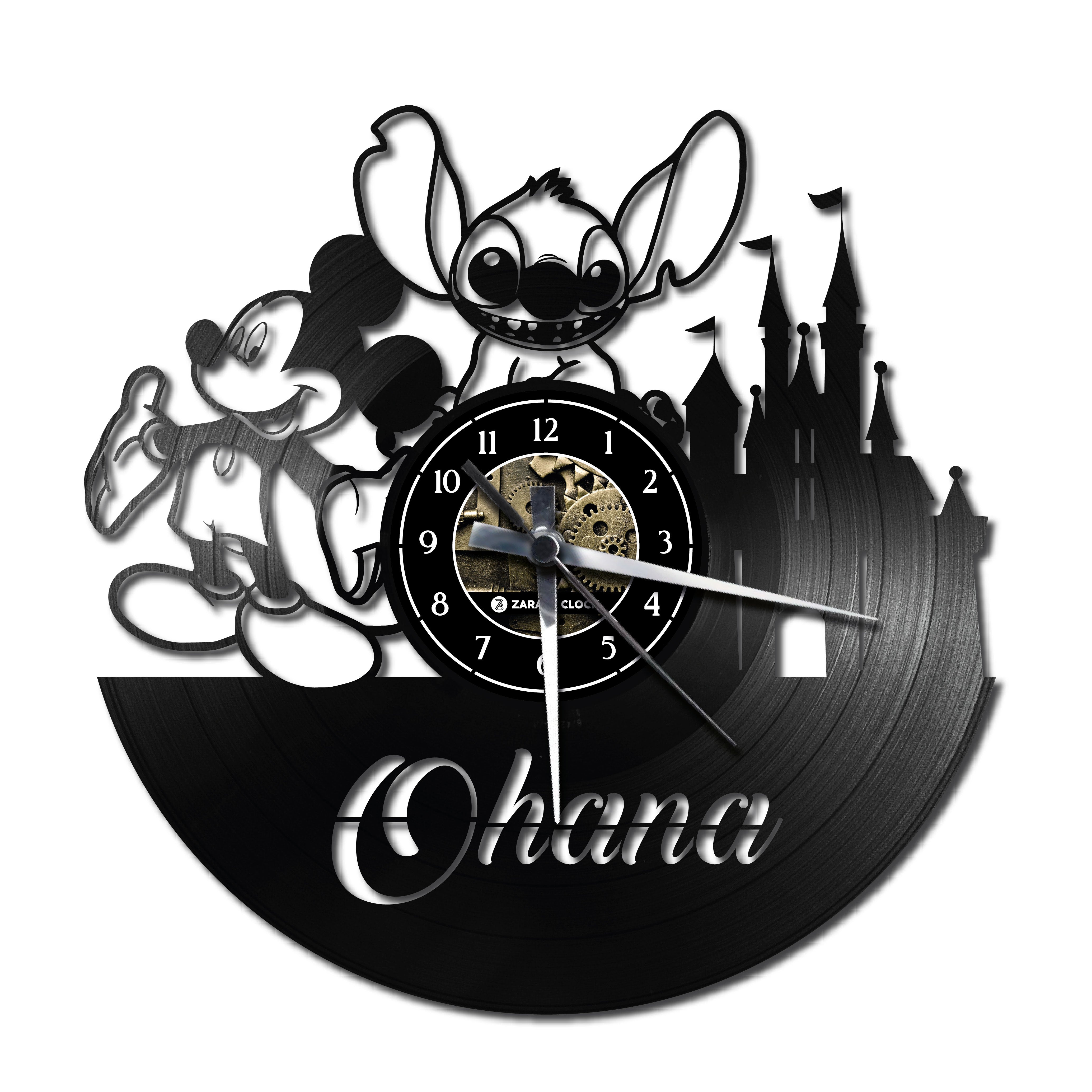 TOPOLINO E STITCH OHANA ✦ orologio in vinile